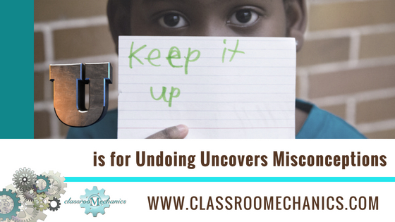 U is for Undoing